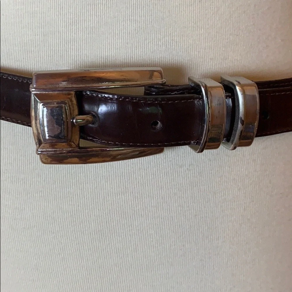 Brighton dark brown leather belt Size Medium/Large